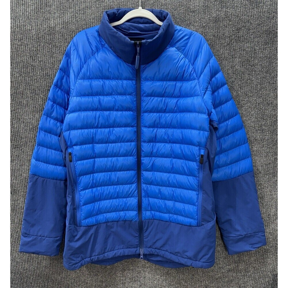Backcountry Teo Down Hybrid Jacket Mens 2XL Blue Ripstop Sleeves Puffer Outdoor